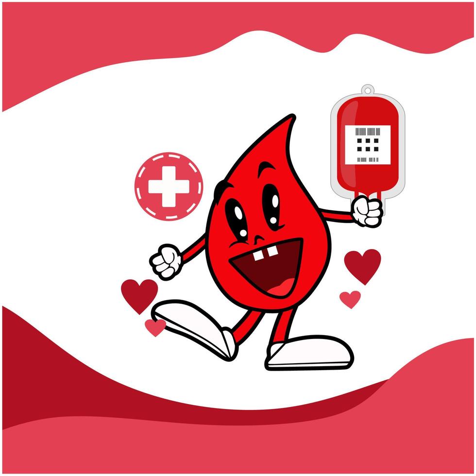 donate blood day vector