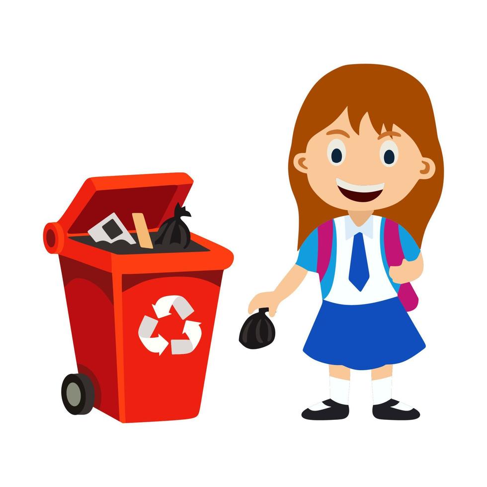 child cartoon in the school vector