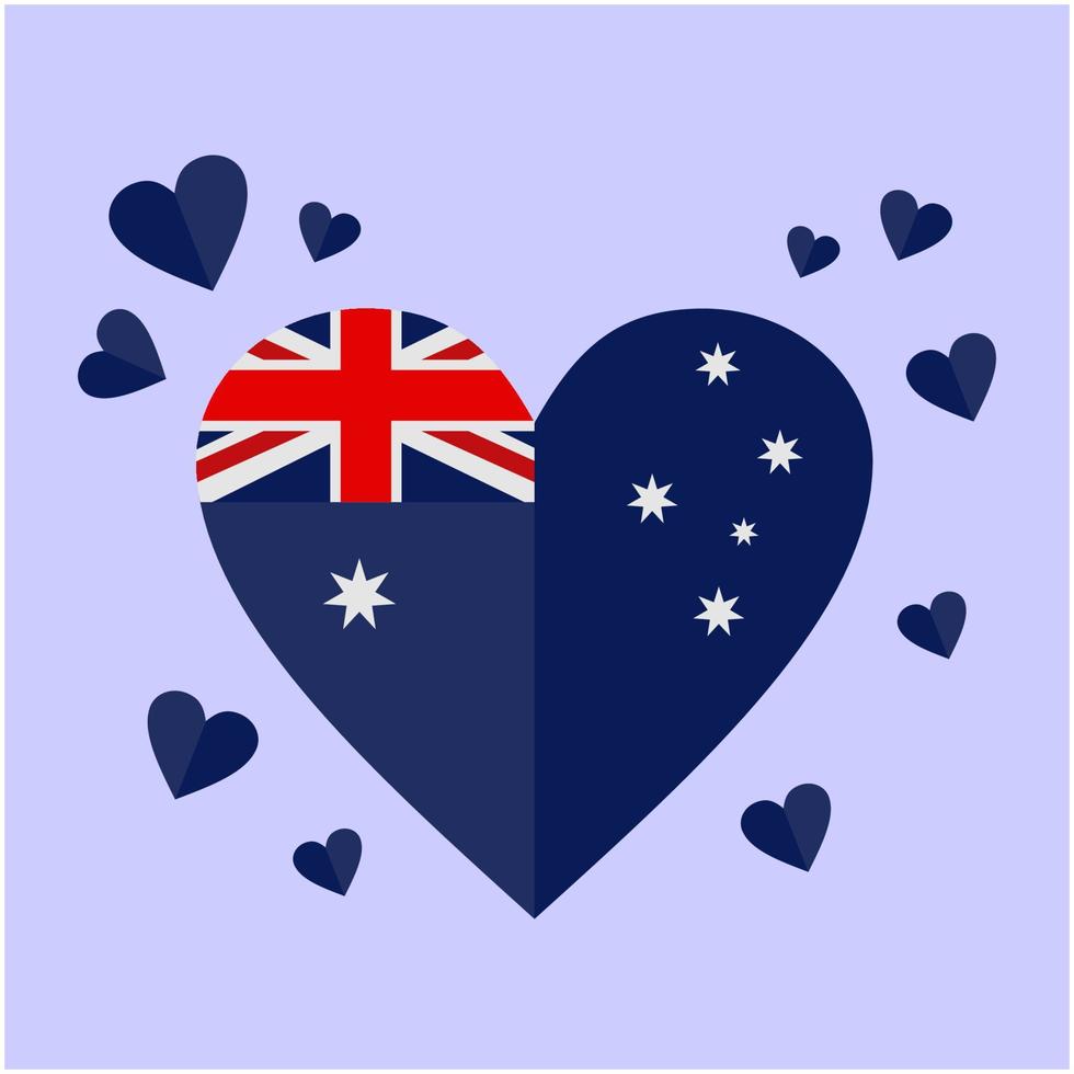 bandera de australia vector dibujado a mano