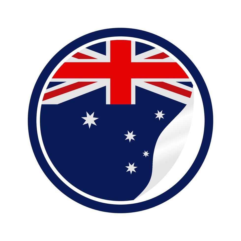 bandera de australia vector dibujado a mano