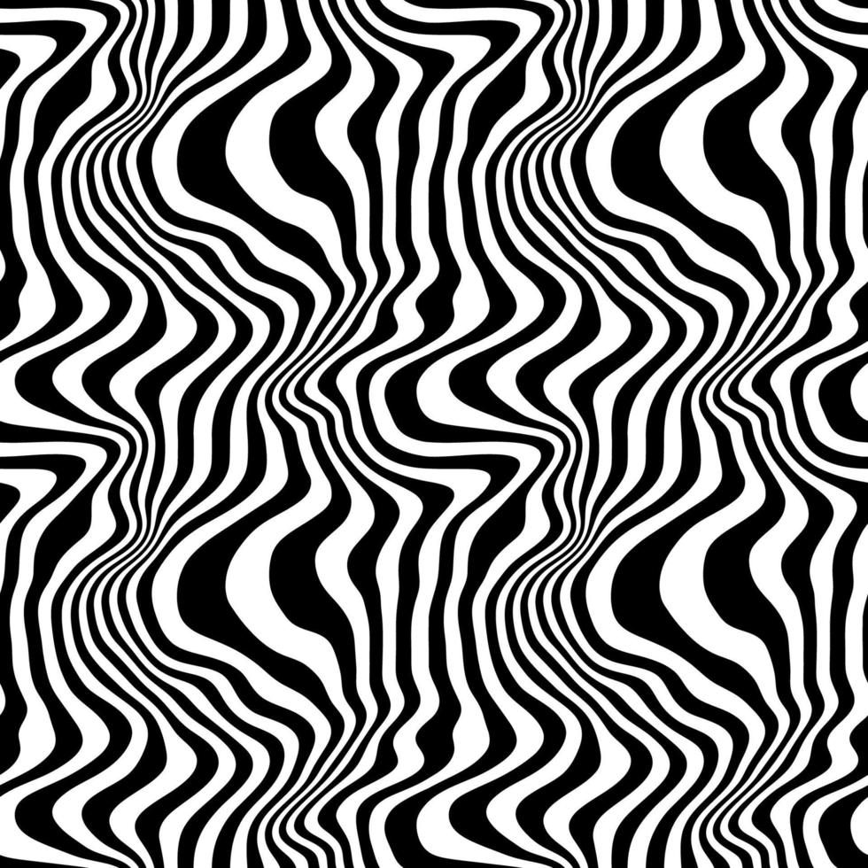 Seamless vector pattern with groovy psychedelic weaves.  Abstract weaves seamless vector pattern. Hippie background with waves, psychedelic groovy texture.