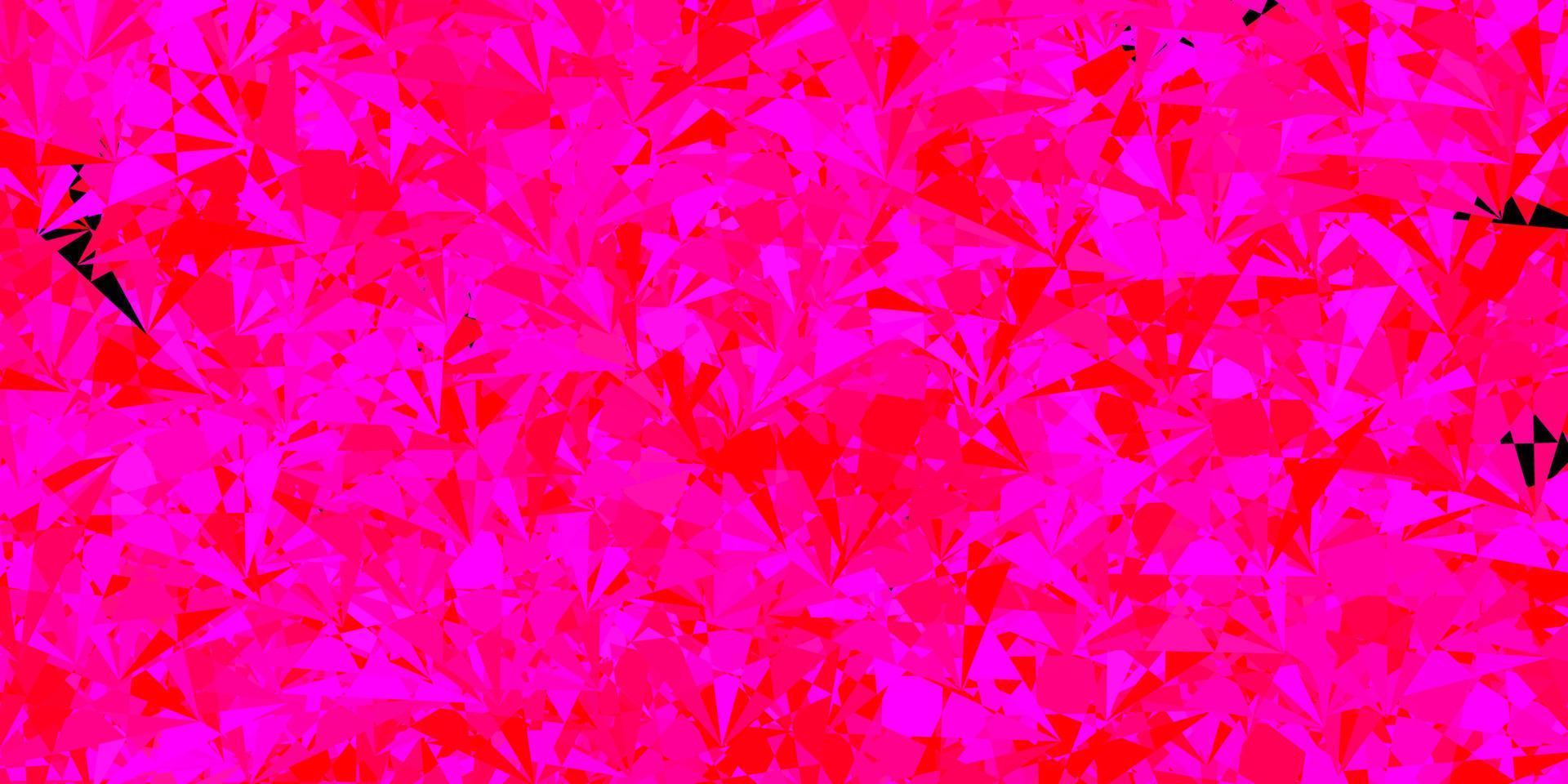 Dark Pink vector pattern with polygonal shapes.