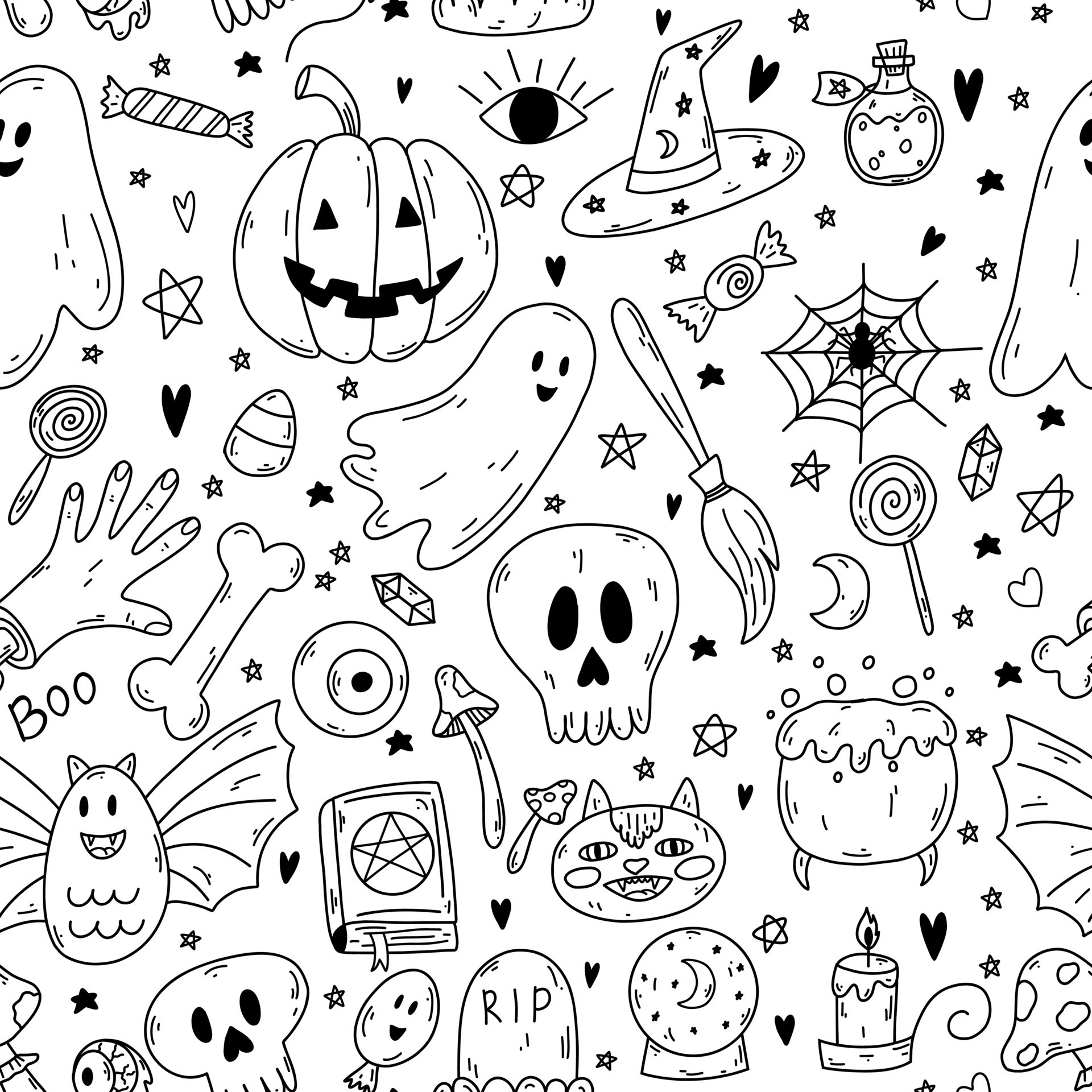 Free Vector  Hand drawn halloween ghosts collection