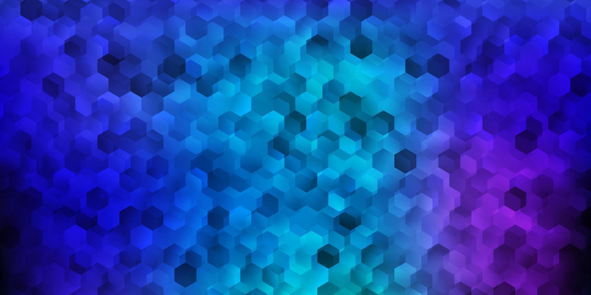 Dark pink, blue vector template in a hexagonal style.