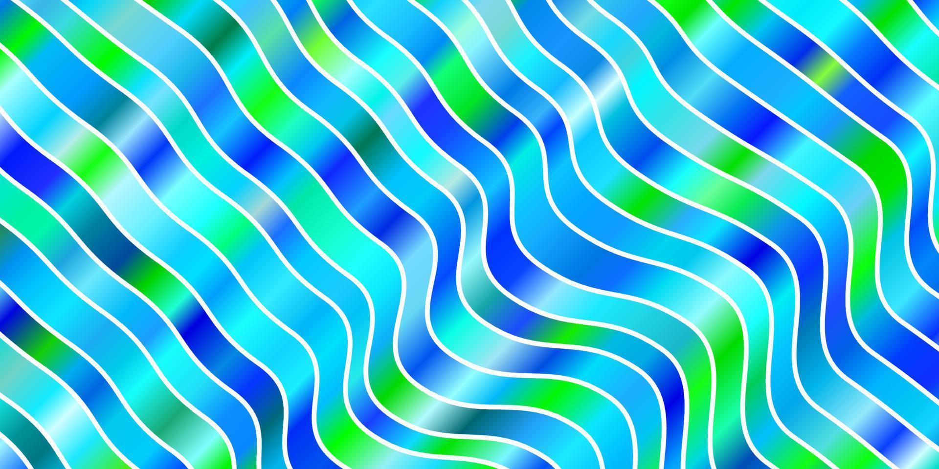 Light Blue, Green vector background with bent lines.