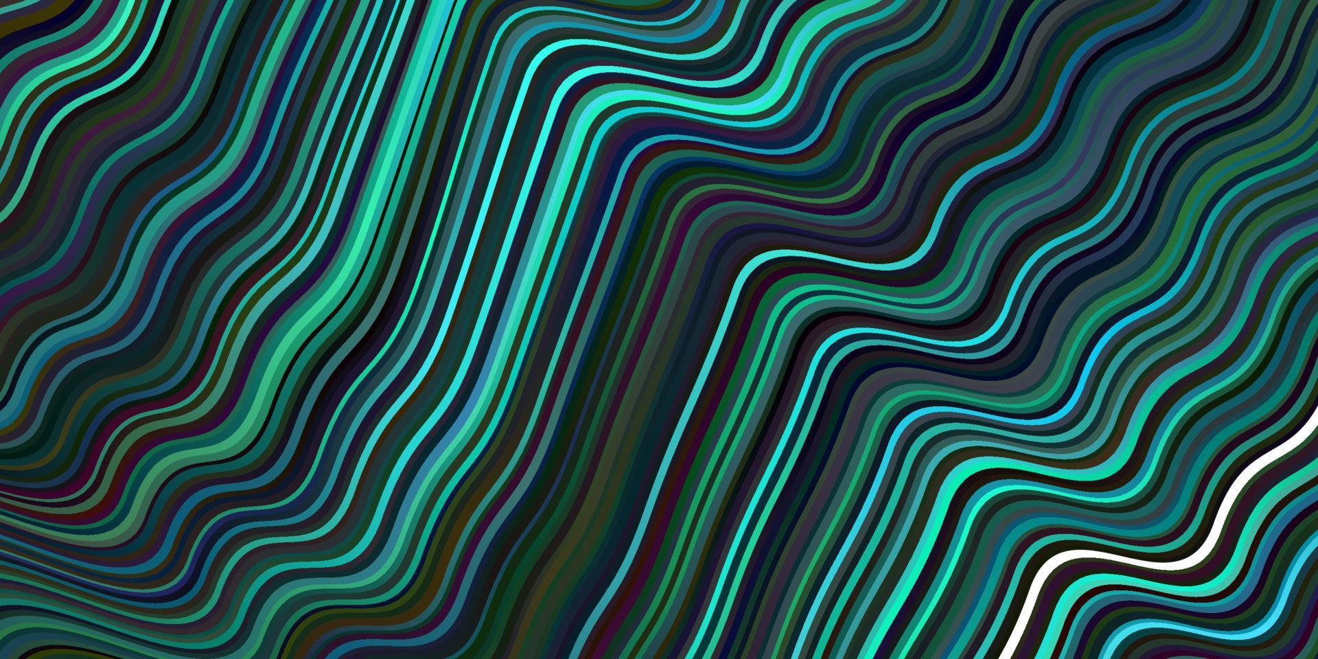 Dark Blue, Green vector texture with bent lines.