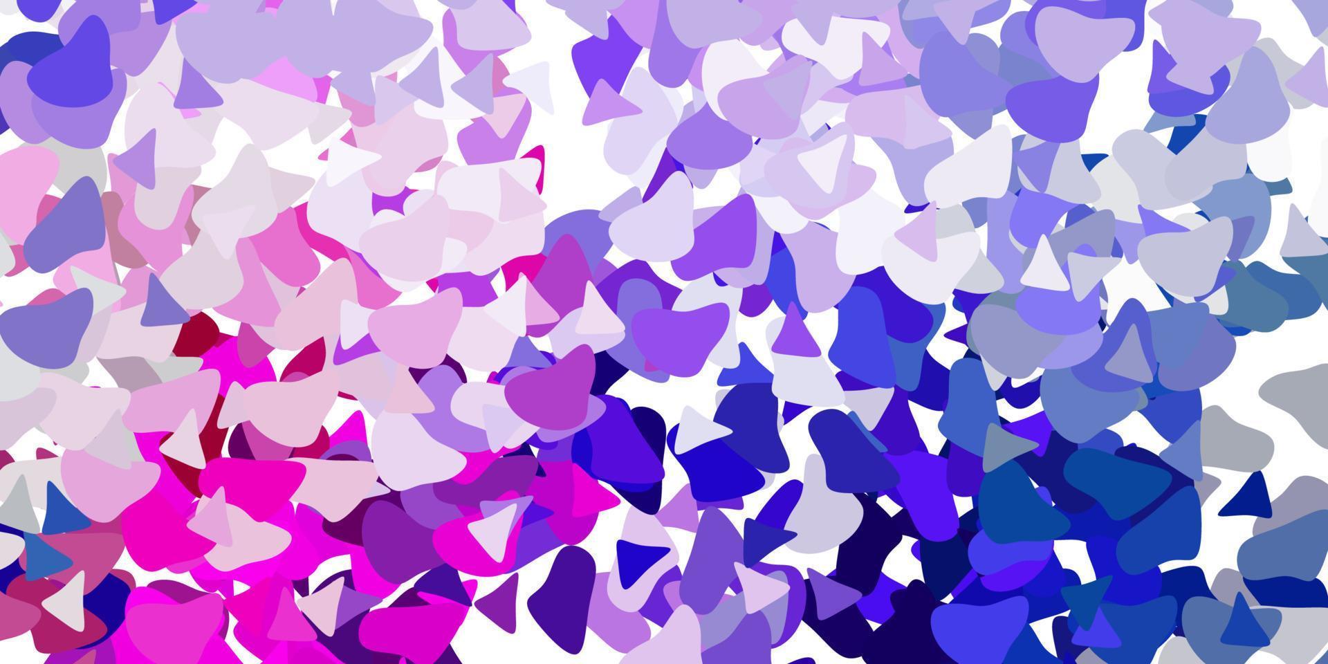 Light pink, green vector texture with memphis shapes.