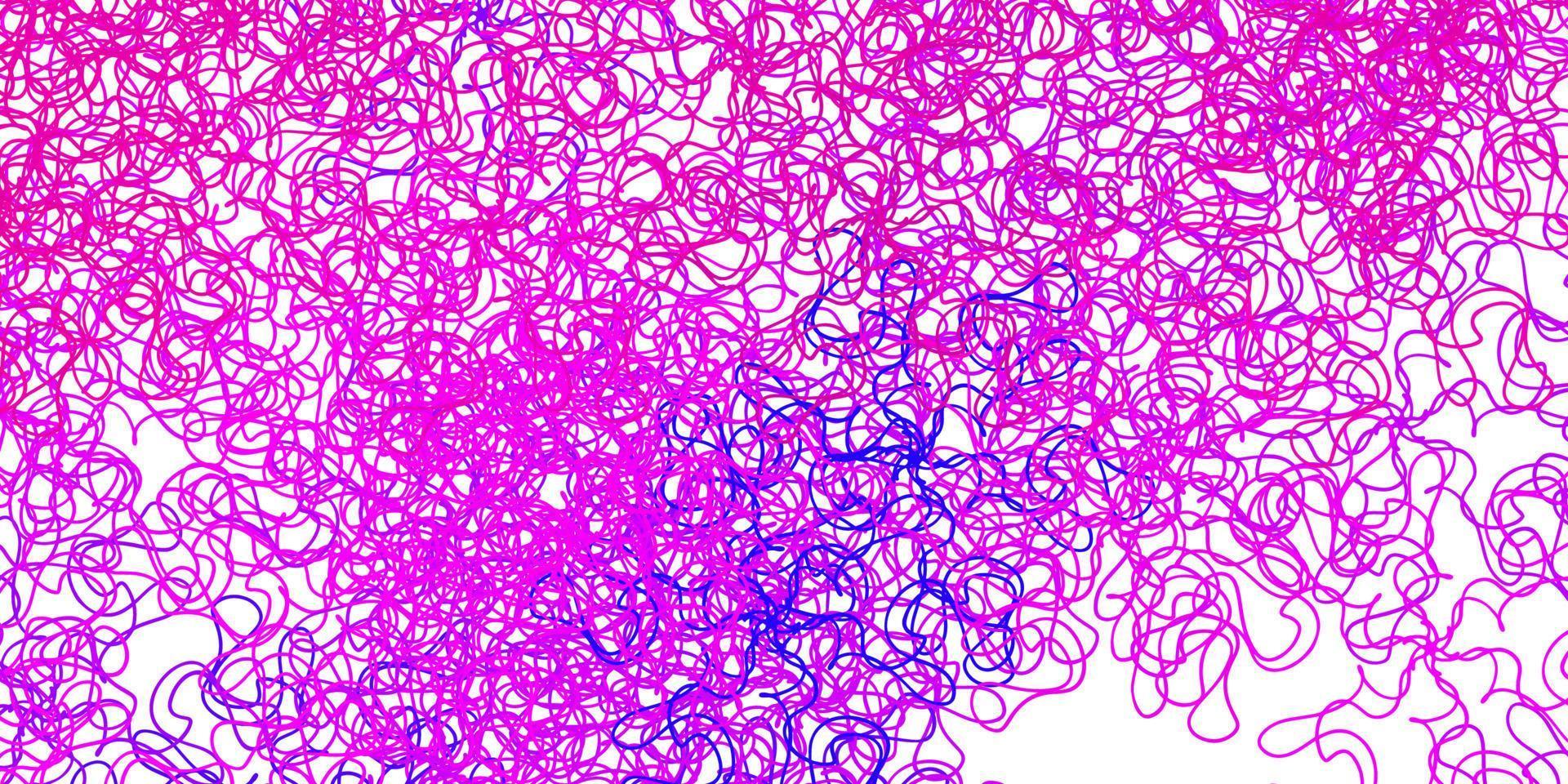 Dark pink vector pattern with curved lines.