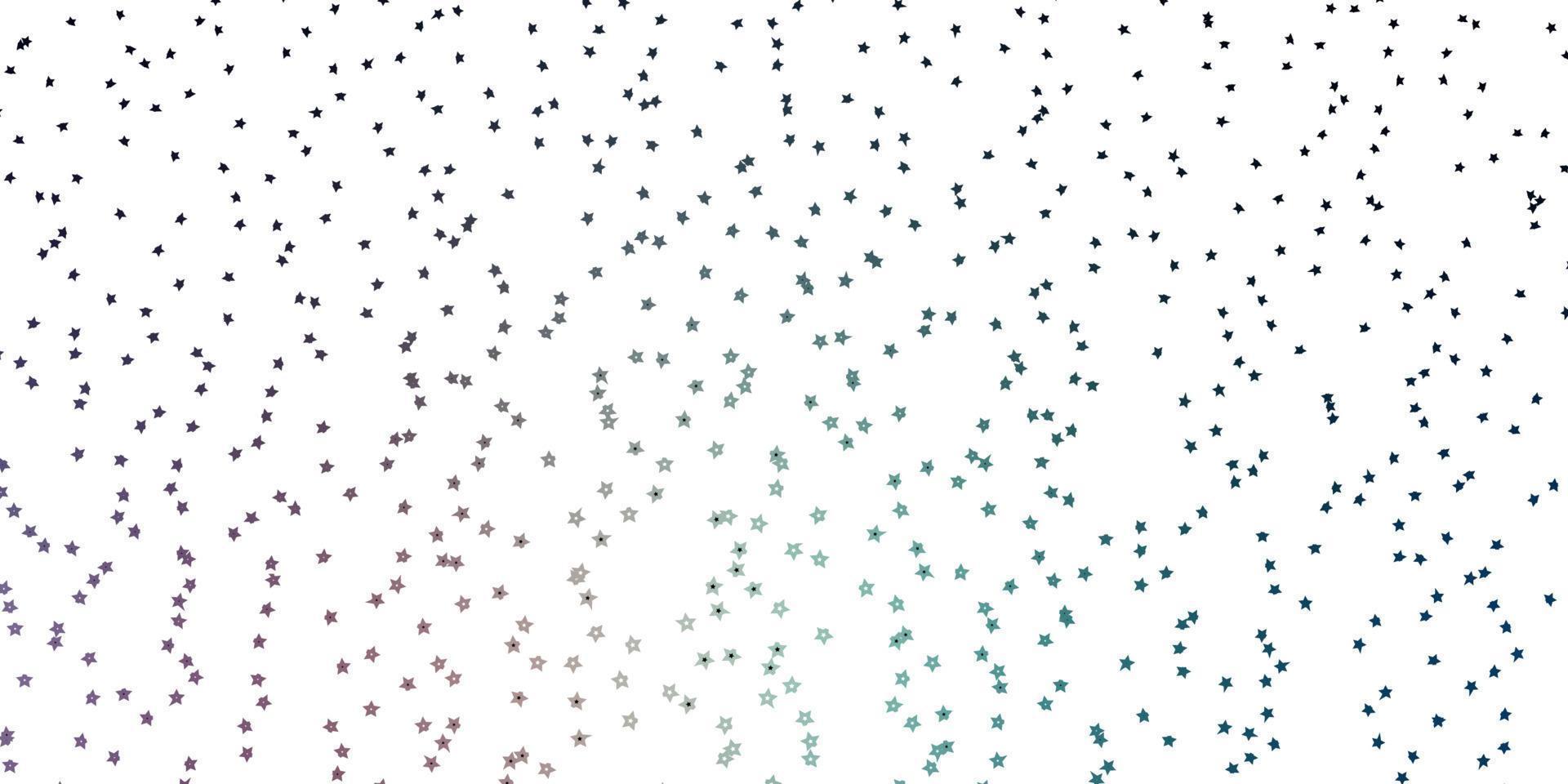 Dark Blue, Red vector background with small and big stars.