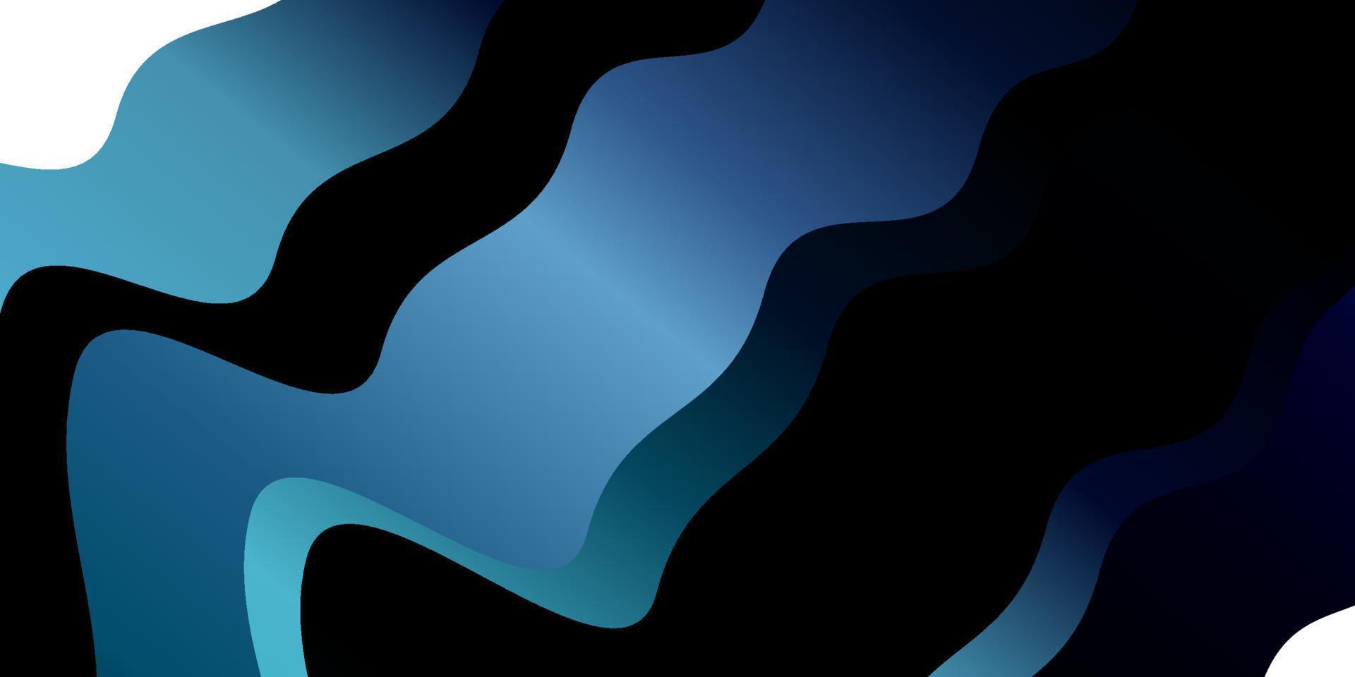 Fondo de vector azul oscuro, verde con líneas dobladas.