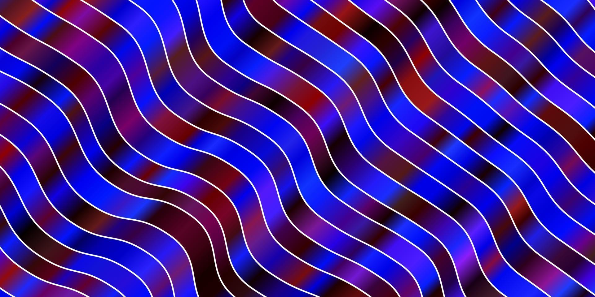 Dark Blue, Red vector texture with curves.