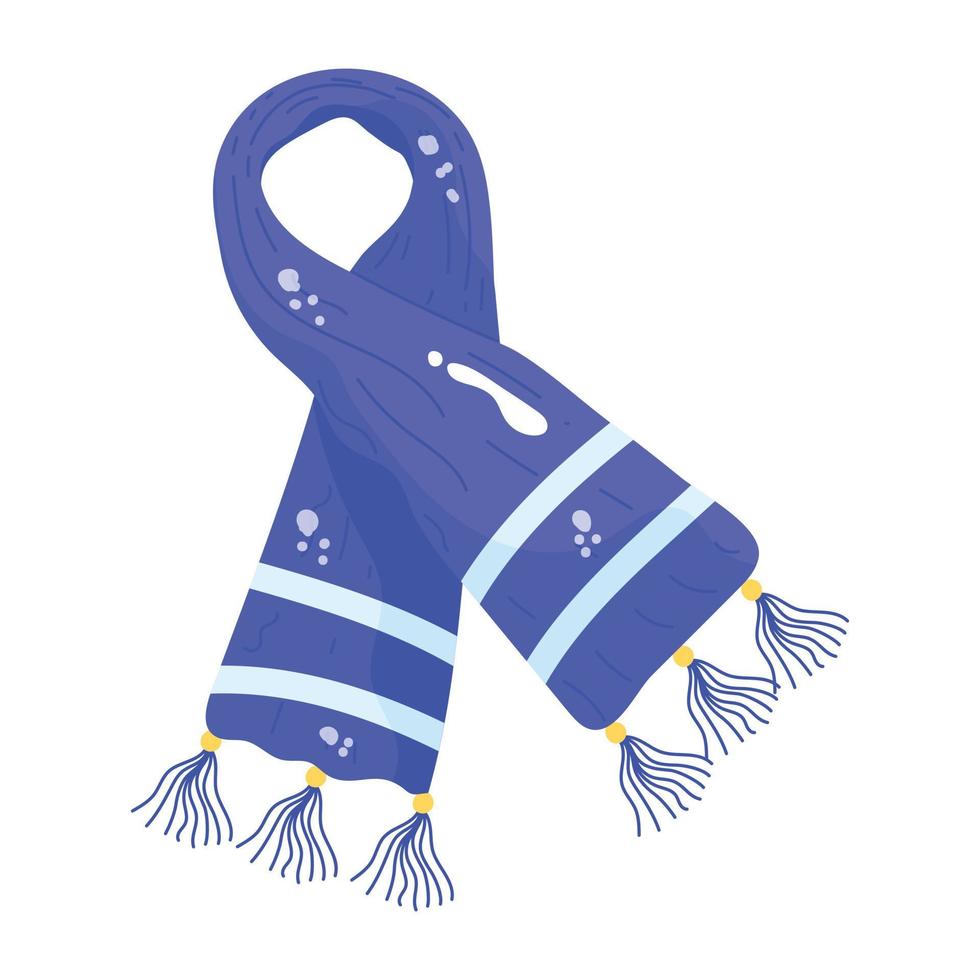 Premium flat sticker icon of scarf vector