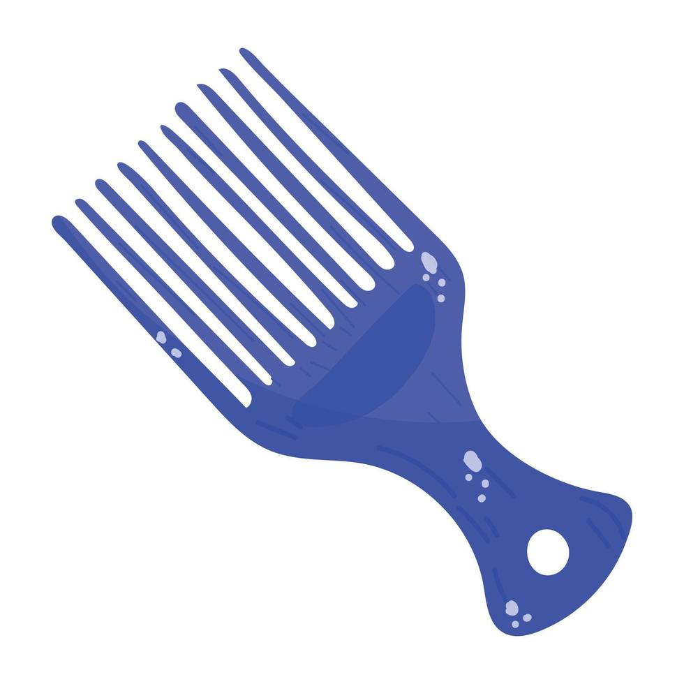 Afro brush flat sticker, customizable design vector