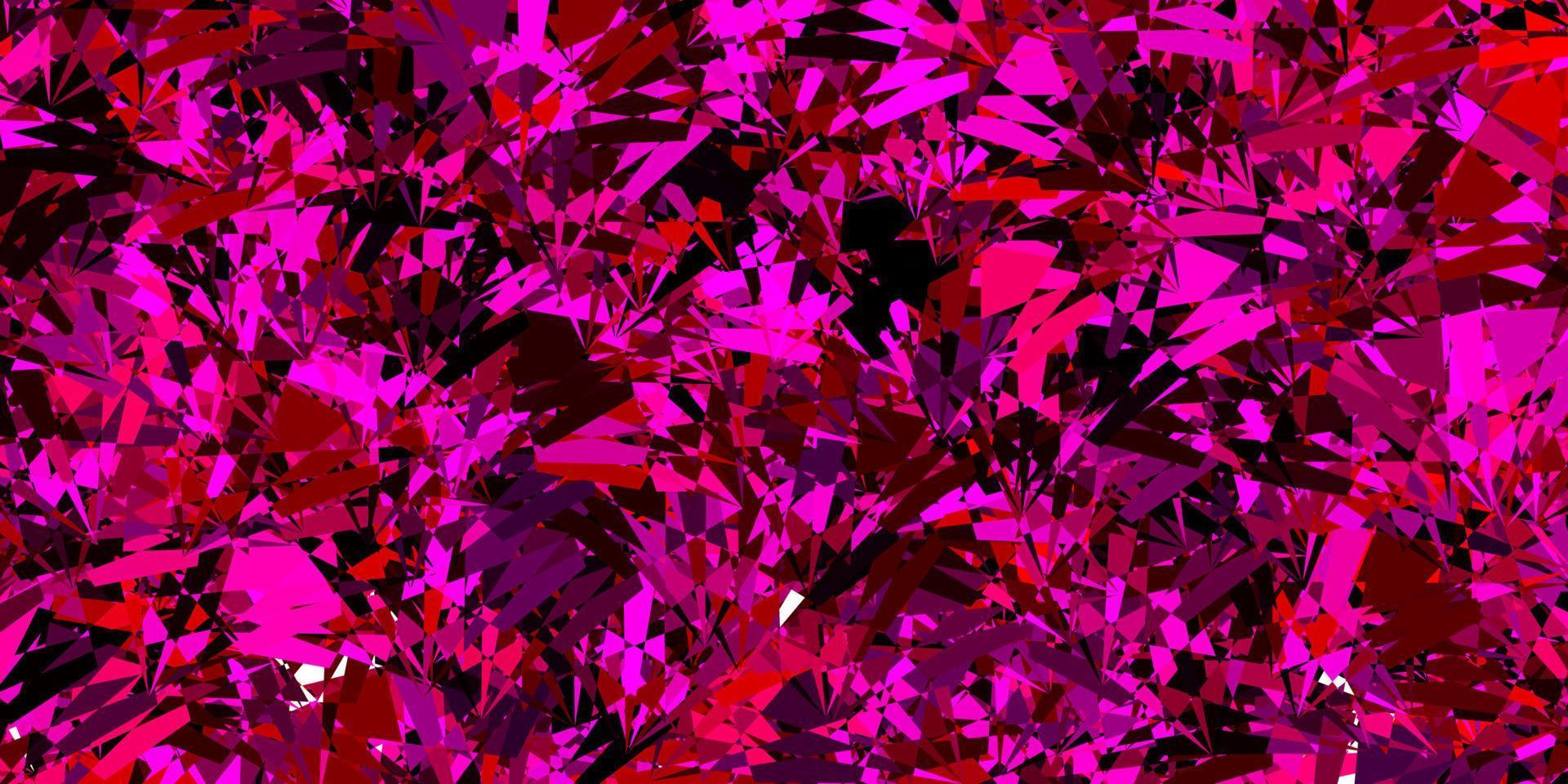 Dark Pink vector template with triangle shapes.