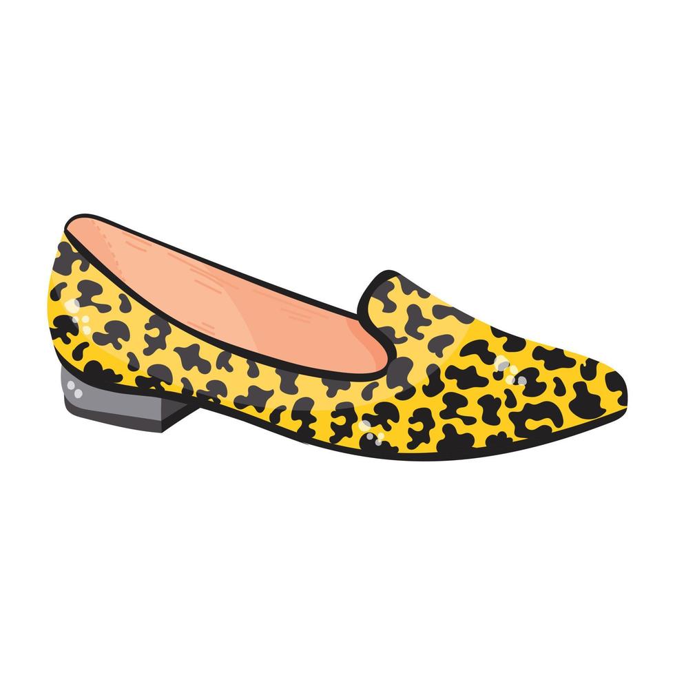 Trendy flat sticker icon of loafer vector