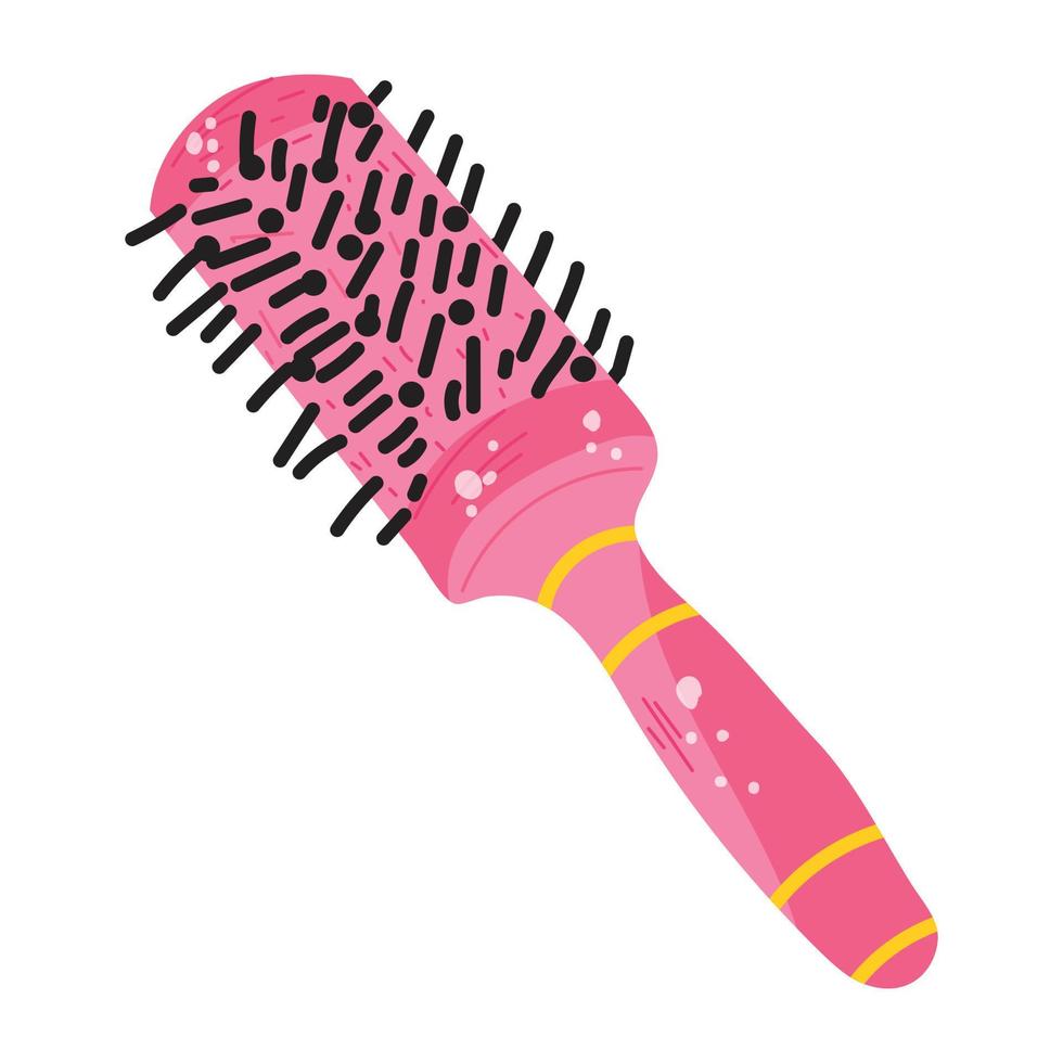Modern hand drawn sticker of tail comb vector