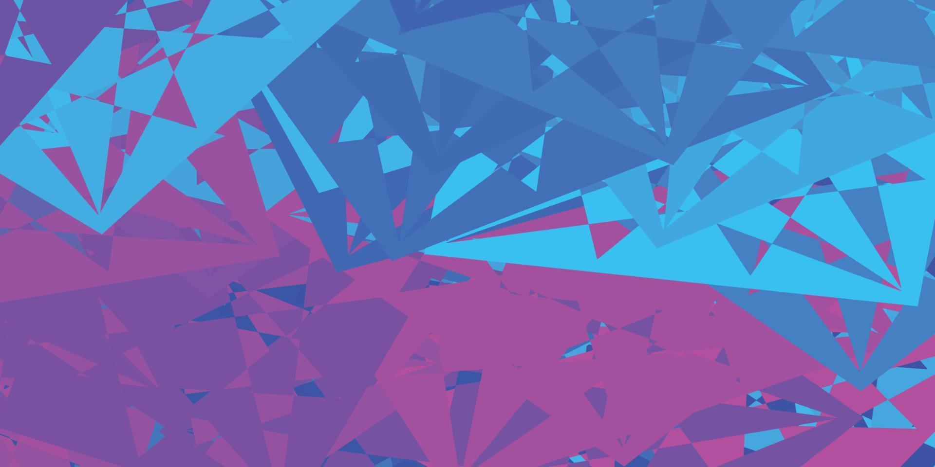 Light Pink, Blue vector texture with random triangles.