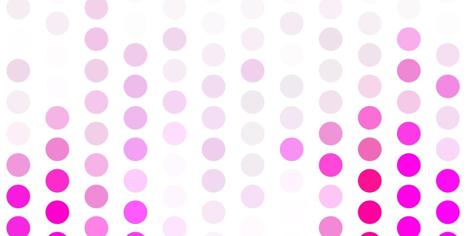 plantilla de vector rosa claro con círculos.