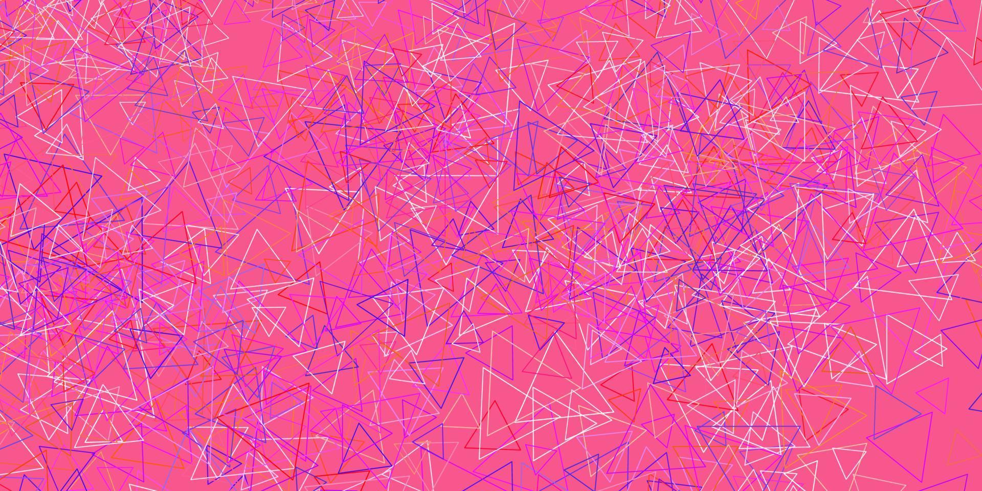 Dark Pink, Yellow vector pattern with polygonal shapes.