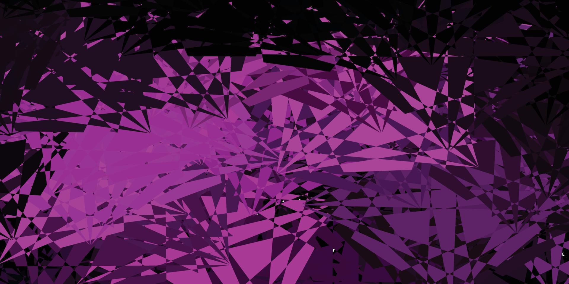 Dark Purple vector pattern with abstract shapes.