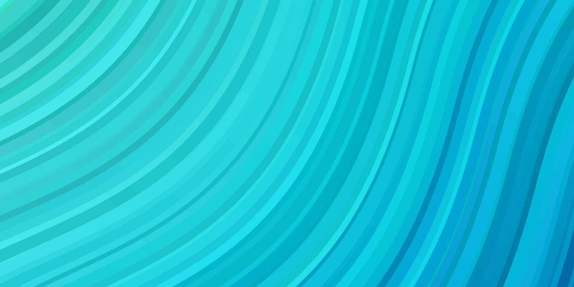 Light Blue, Green vector pattern with curved lines.