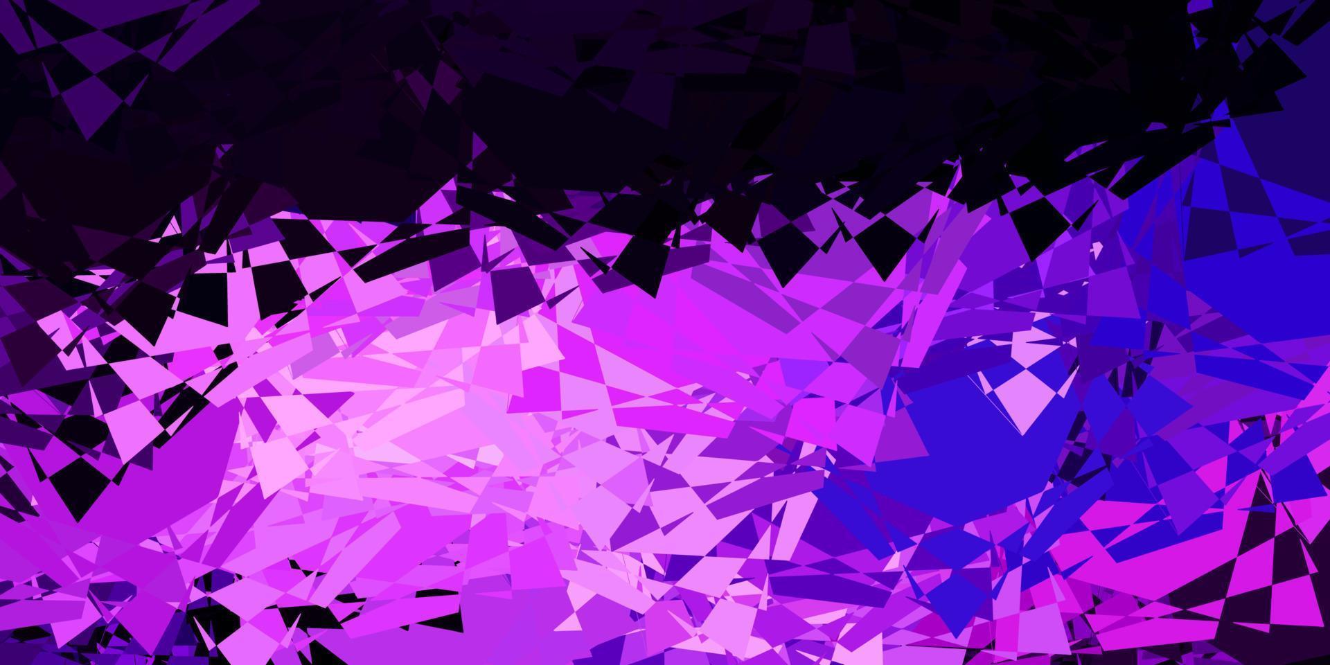 Dark Purple vector backdrop with triangles, lines.