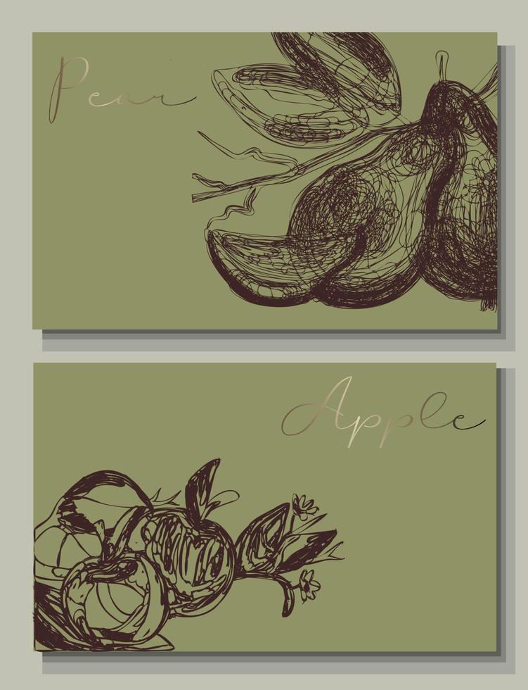 Line-drawn template with strawberries. Vintage style label for homemade jam. vector