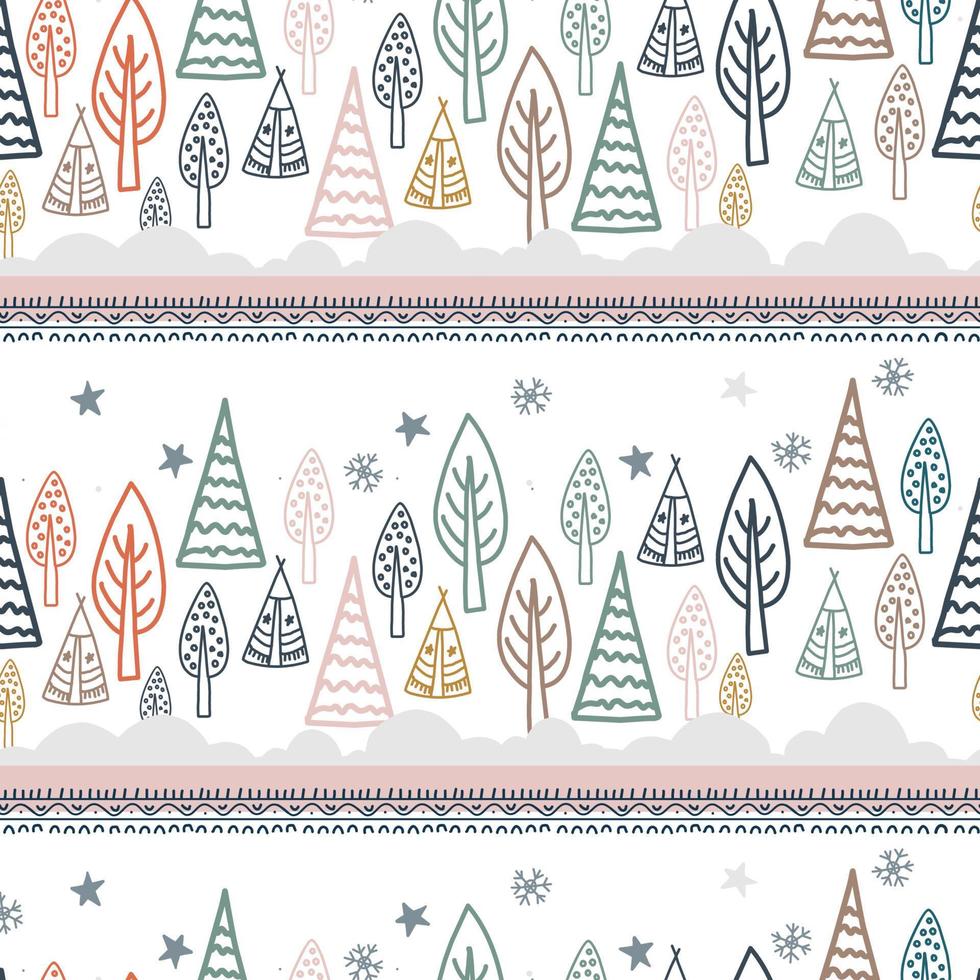 Seamless digital paper for children. Seamless pattern with deers. Reindeer. Scandinavian style. Light pink background.Modern vector illustration for textile and fabric design.