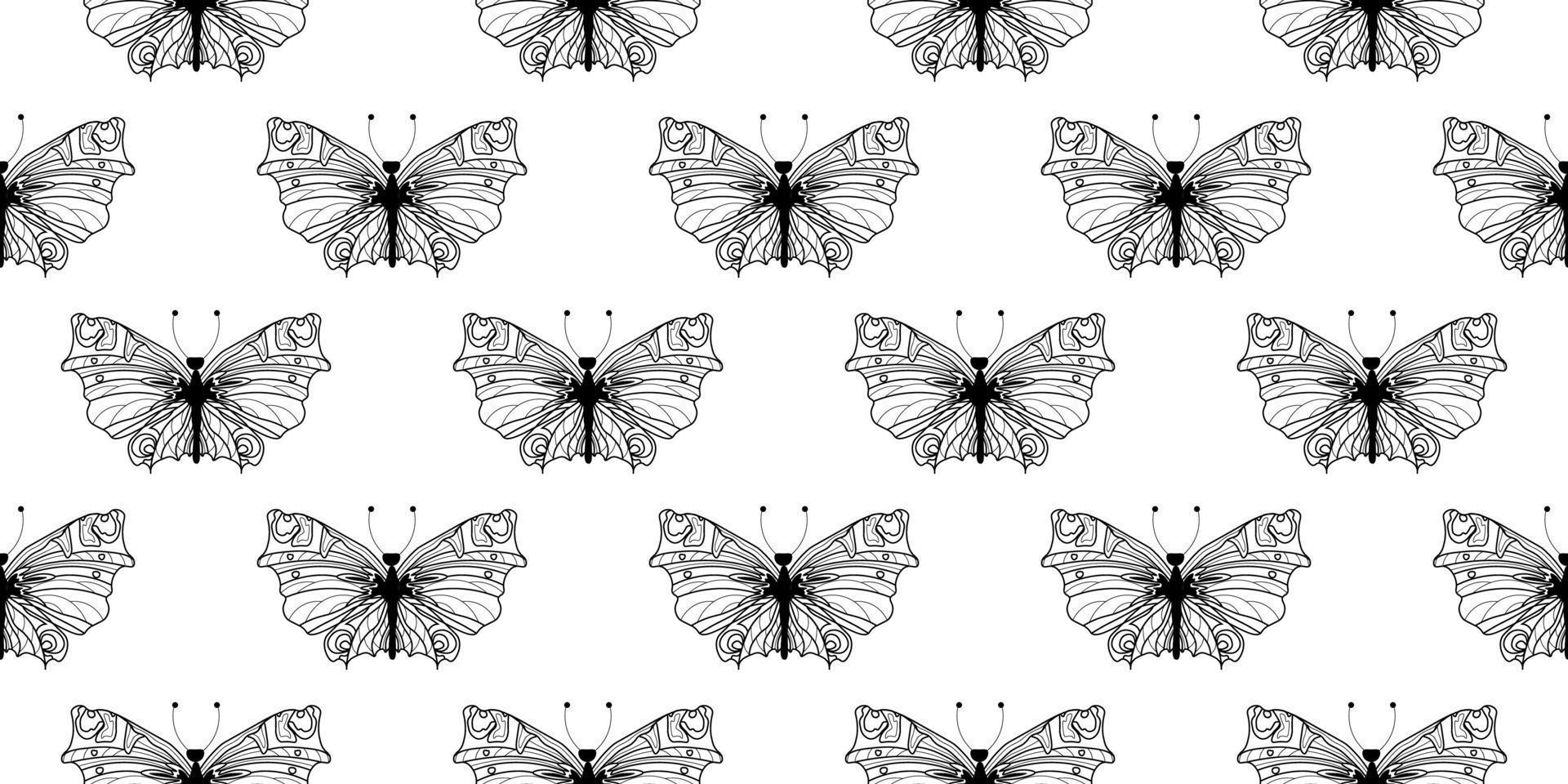 estilo de mariposa moderno abstracto para el diseño de papel tapiz. banner japonés de moda con estilo de mariposa negro moderno. vector