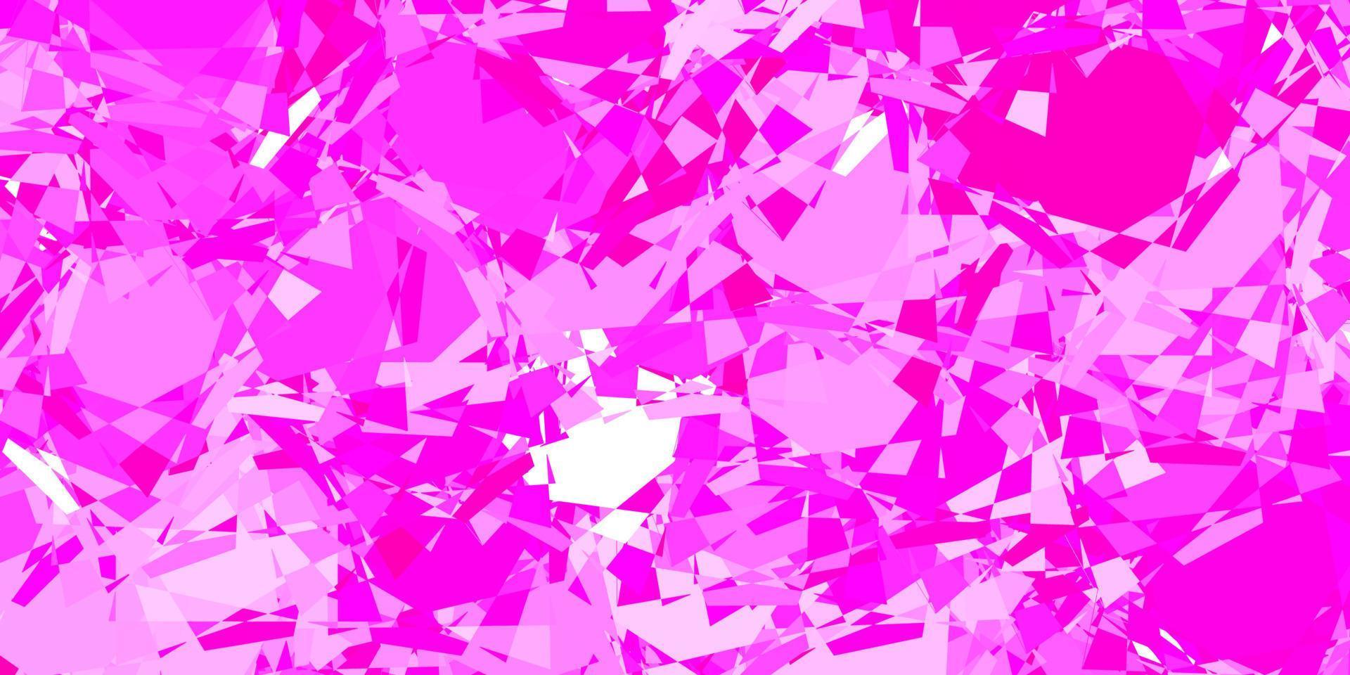 Fondo de vector rosa claro con formas poligonales.