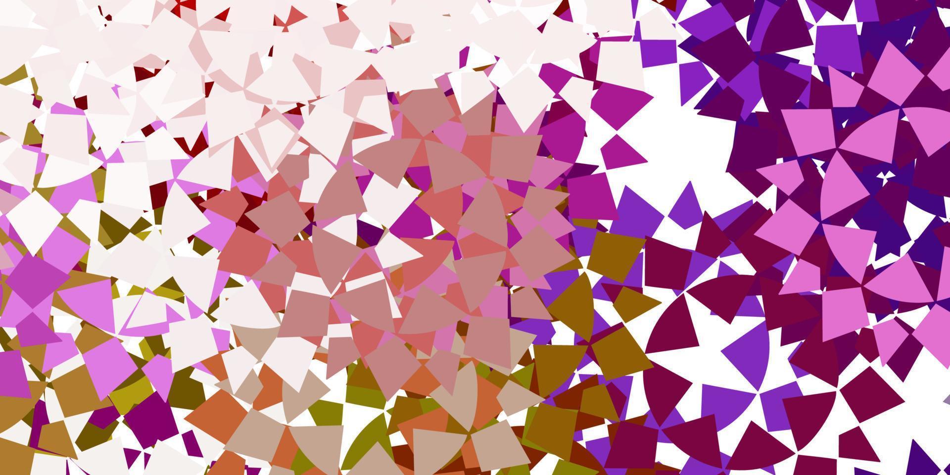 Light blue, green vector template with crystals, triangles.