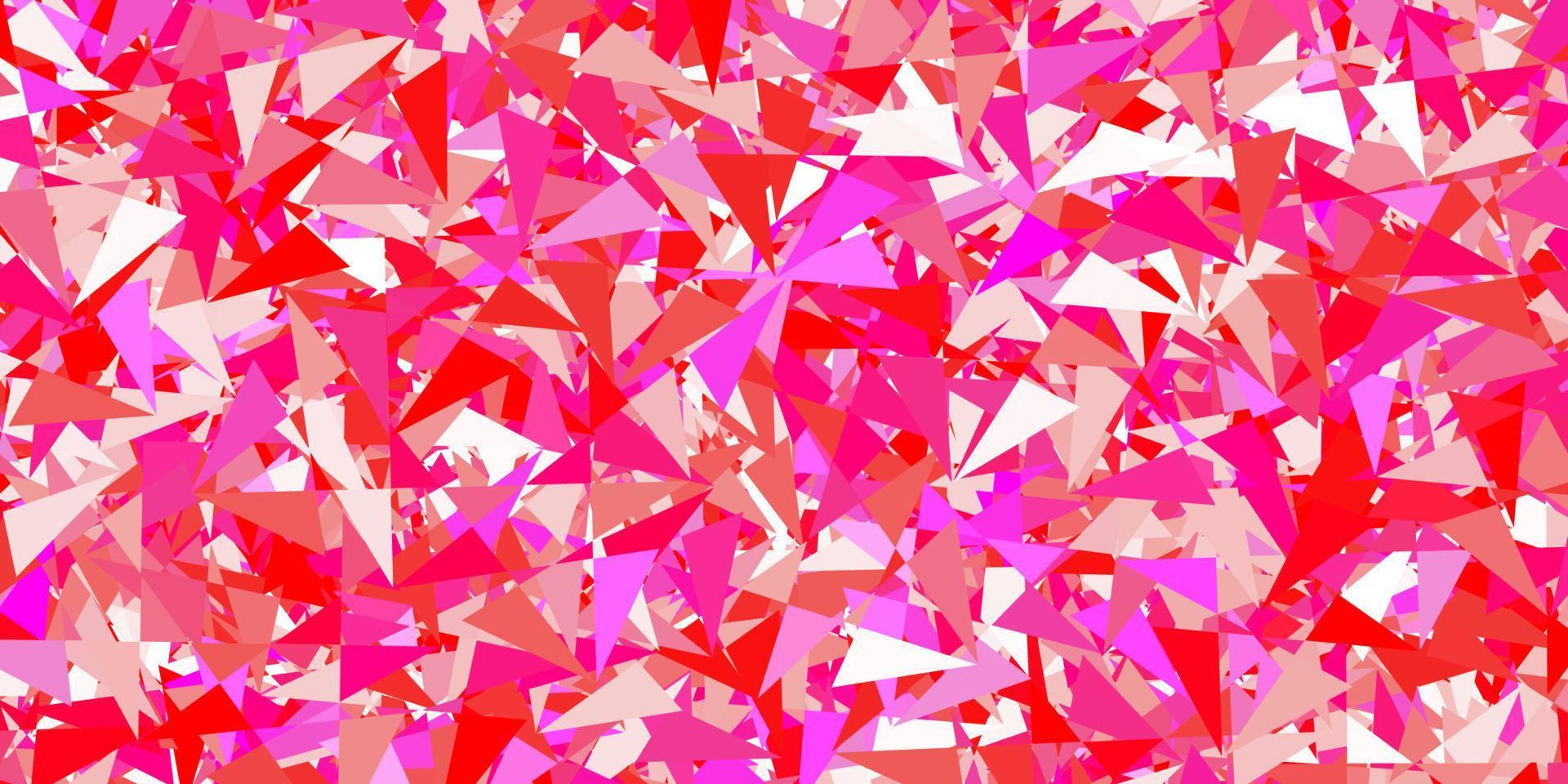 Light pink, yellow vector background with triangles.