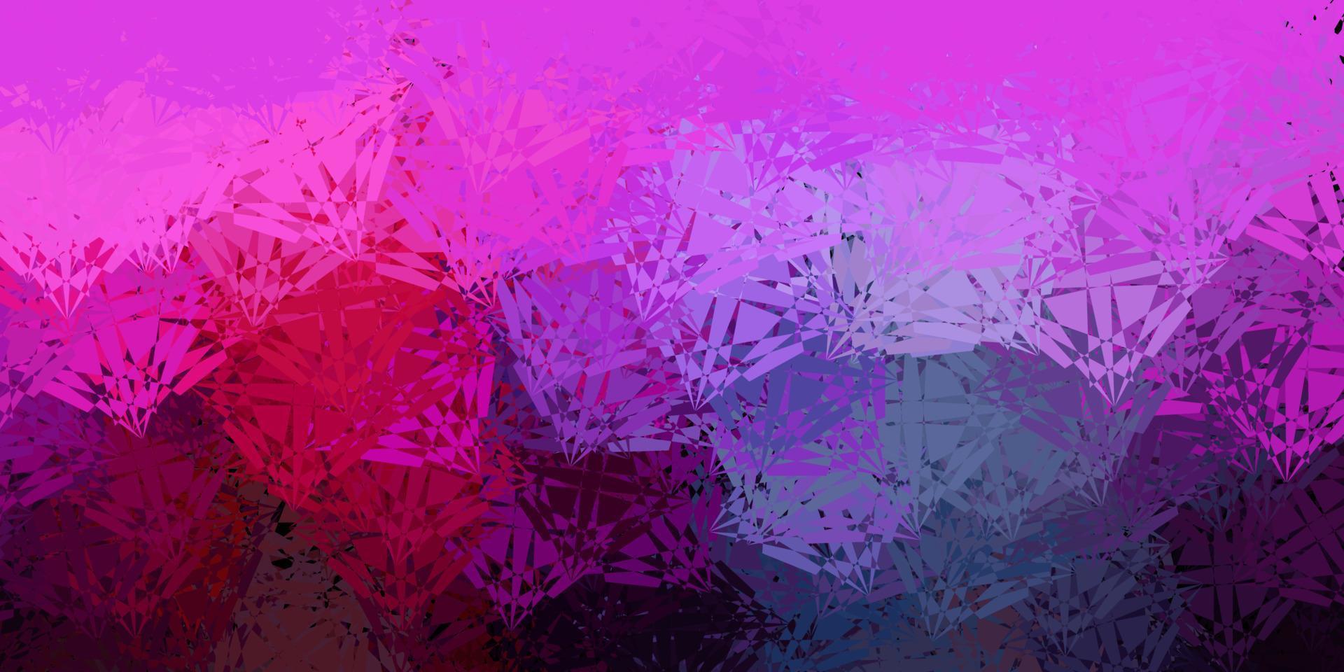 Dark Pink, Green vector template with triangle shapes.