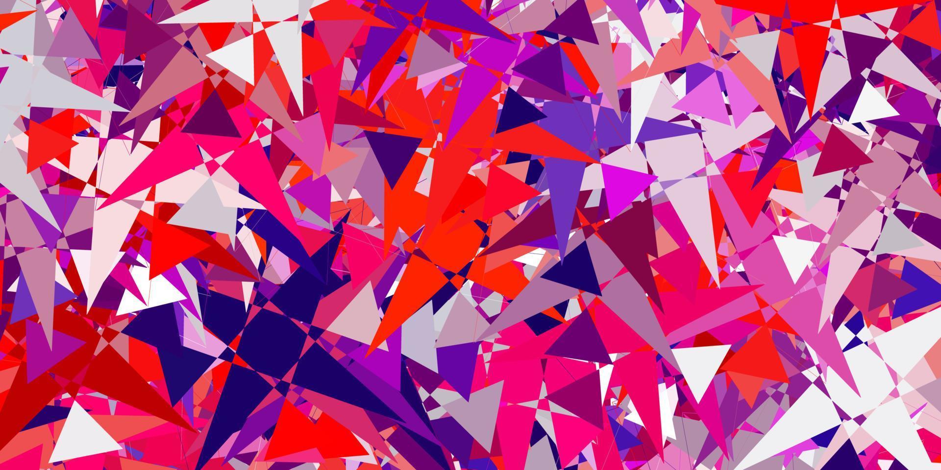 Light Pink, Red vector pattern with polygonal shapes.