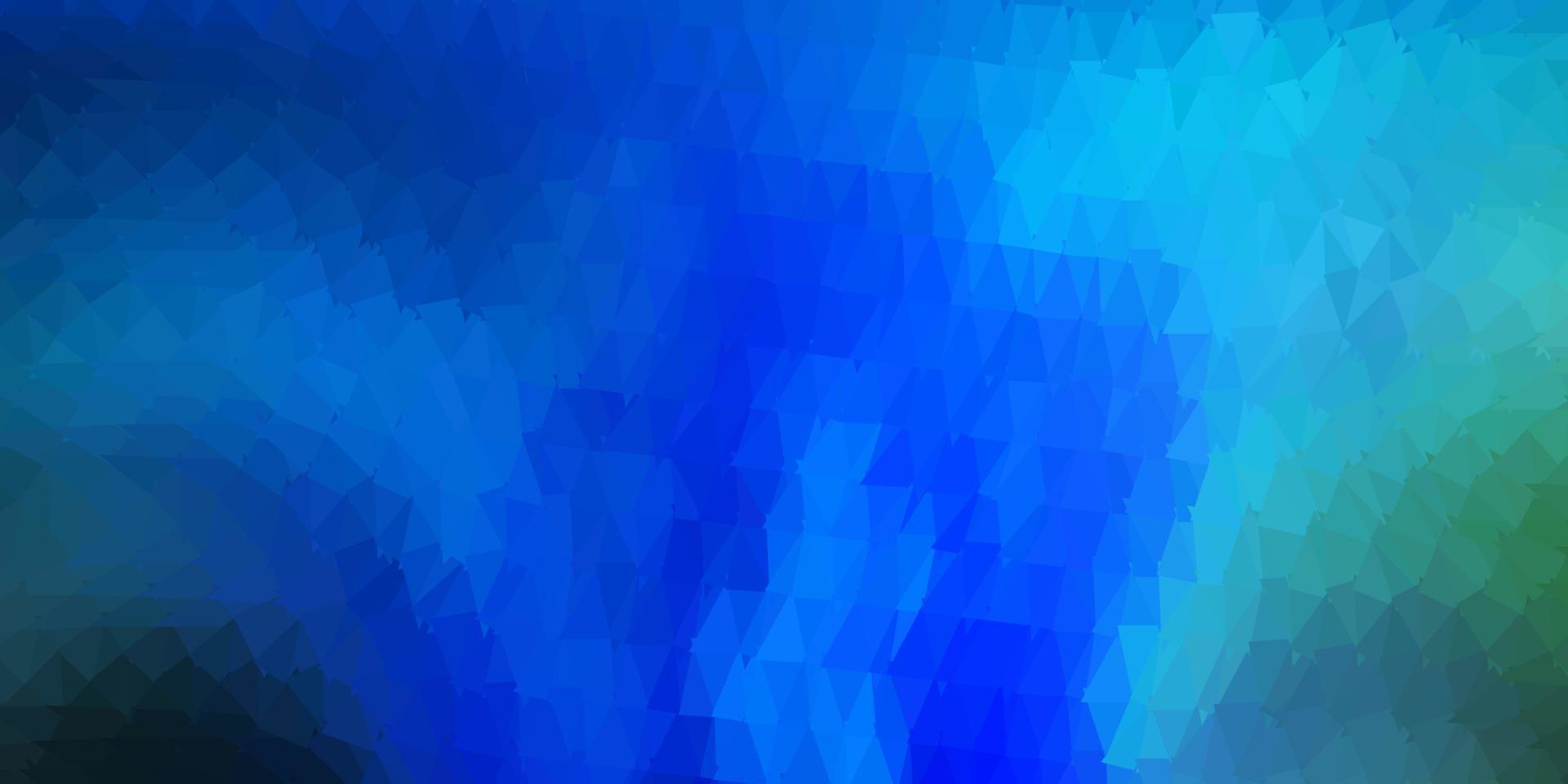 Dark blue, green vector triangle mosaic design.