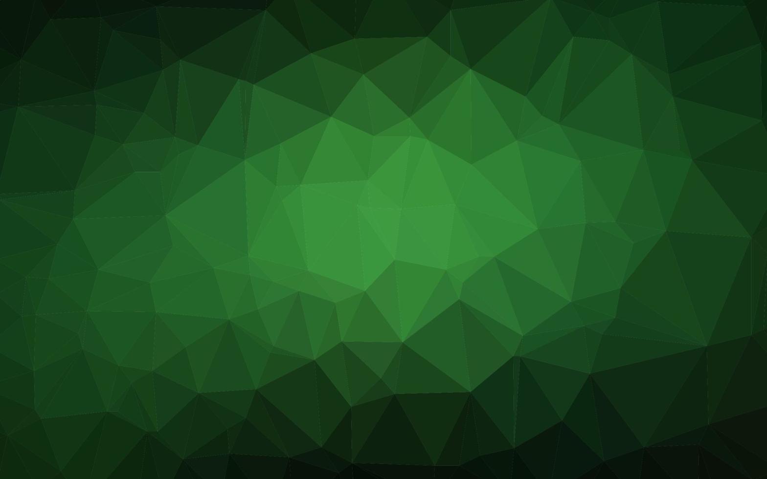 Dark Green vector abstract polygonal texture.