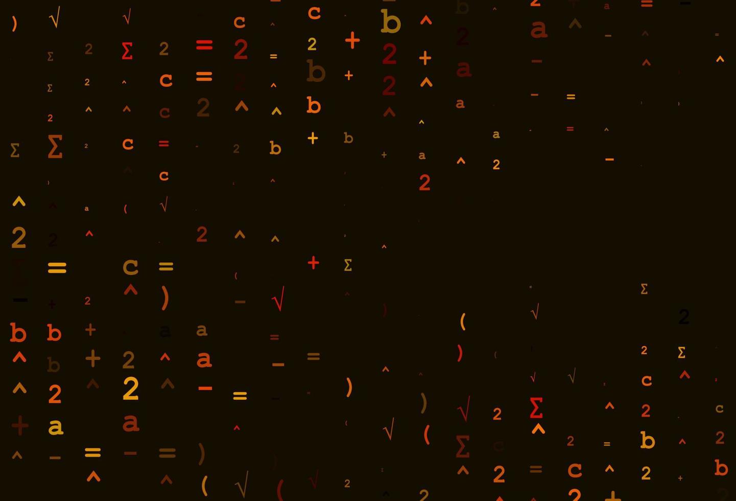 Light Orange vector pattern with arithmetic signs.