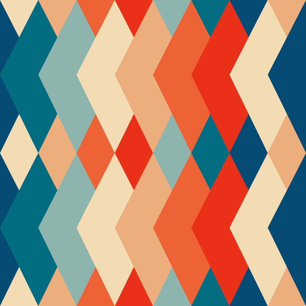 Vintage pattern with triangles in the style of the 70s and 60 vector