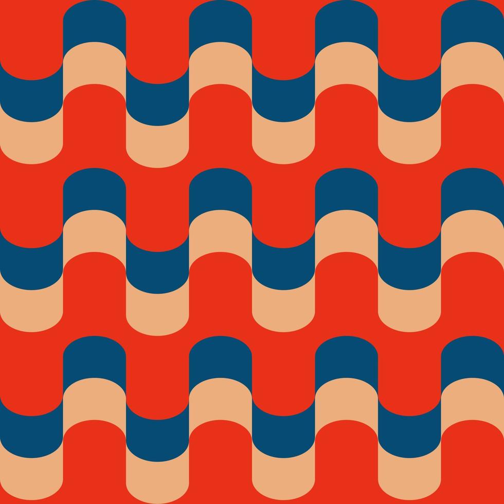 Retro seamless pattern in the style of the 70s and 60s vector