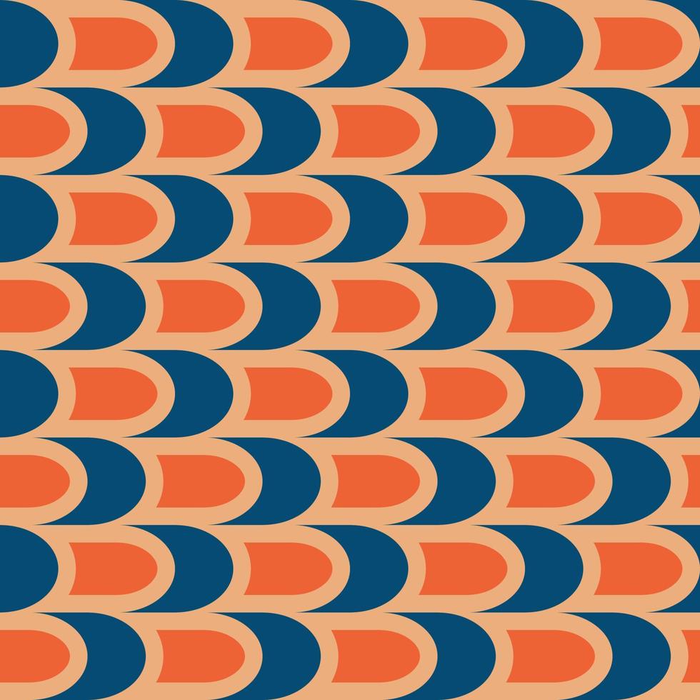Retro seamless pattern in the style of the 70s and 60s vector