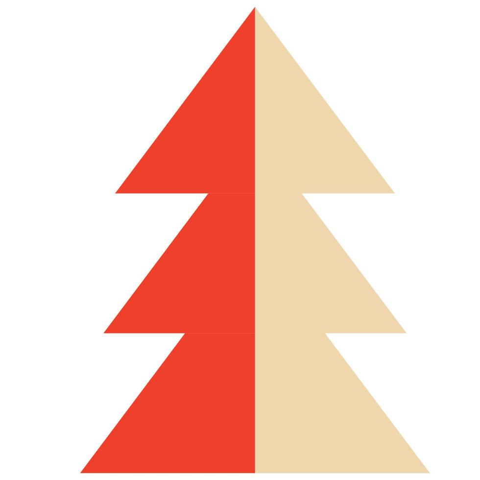 Christmas tree . Christmas decoration in retro style vector