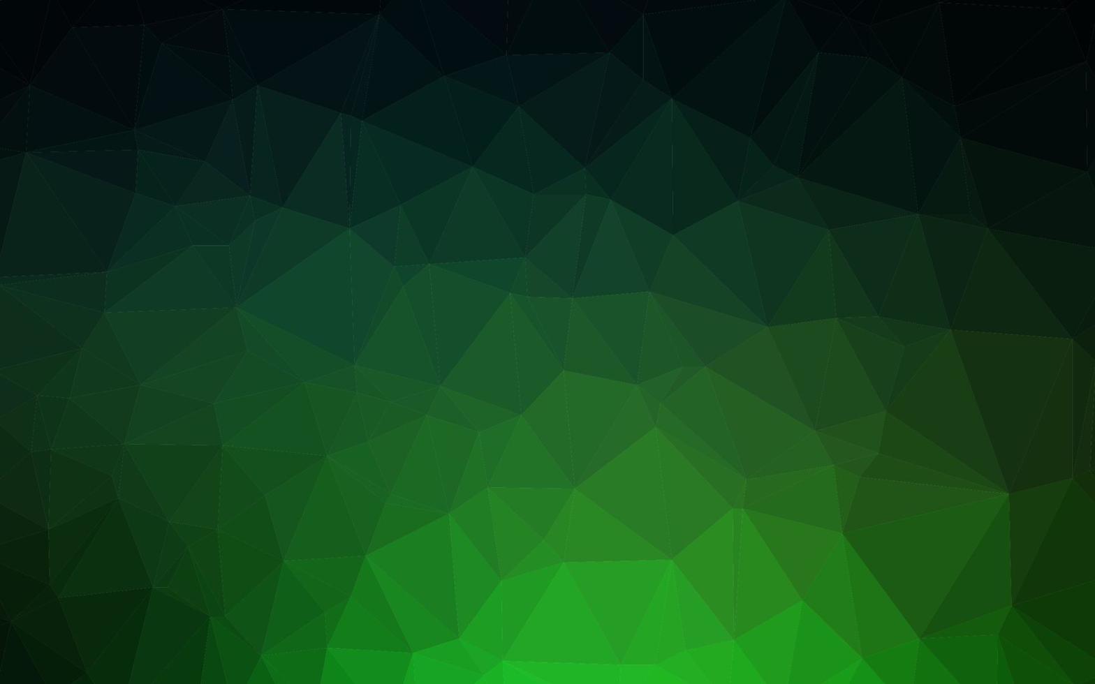 Dark Green vector shining triangular pattern.