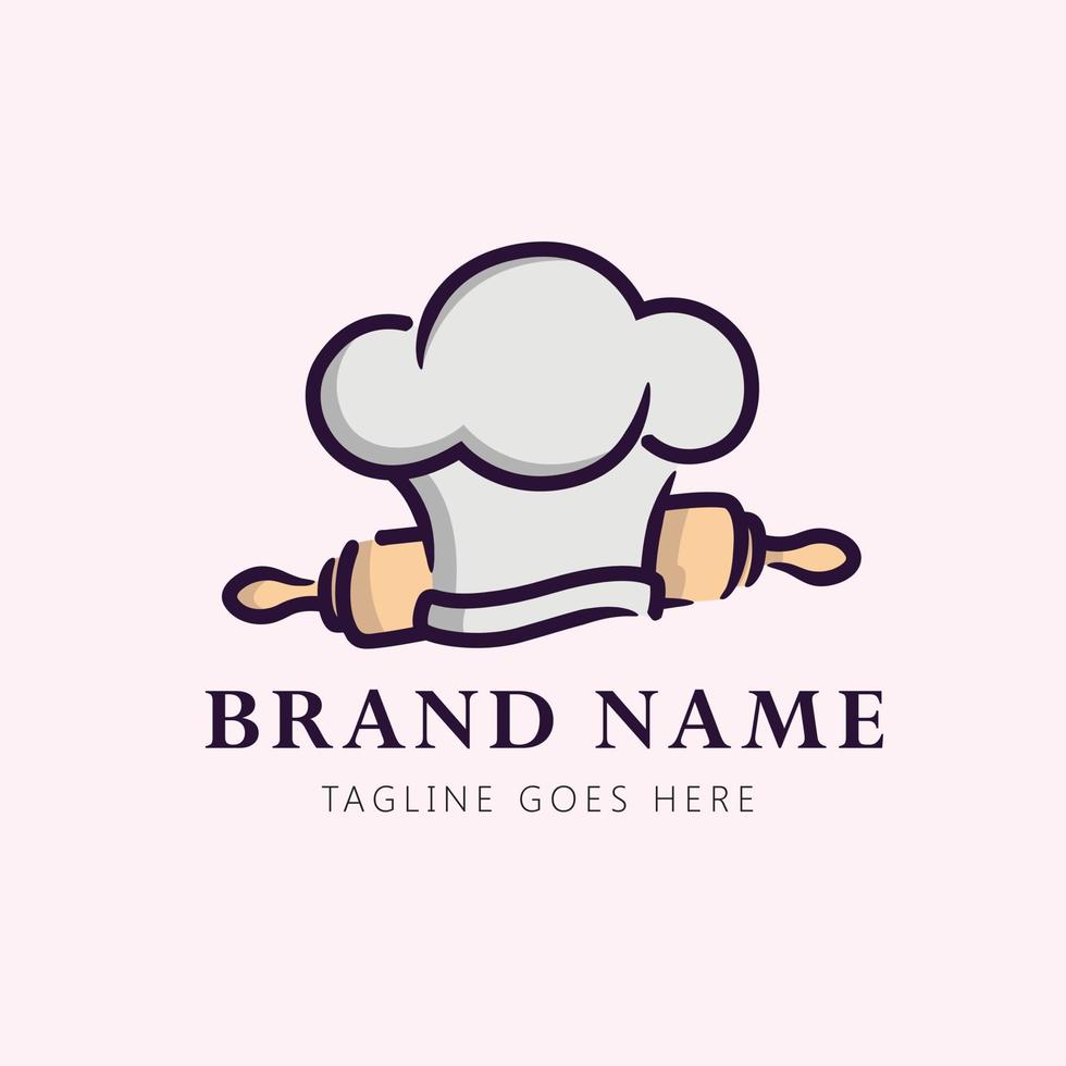 Chef hat logo design vector