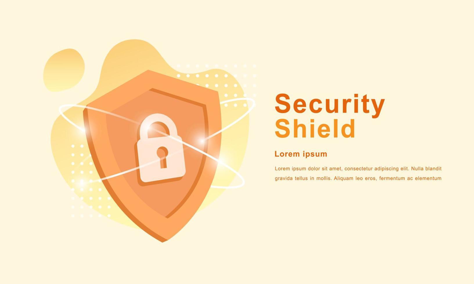 locked shield vector background illustration for landing page