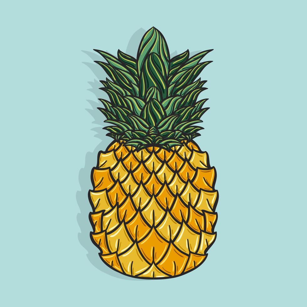 ilustración vectorial de piña vector