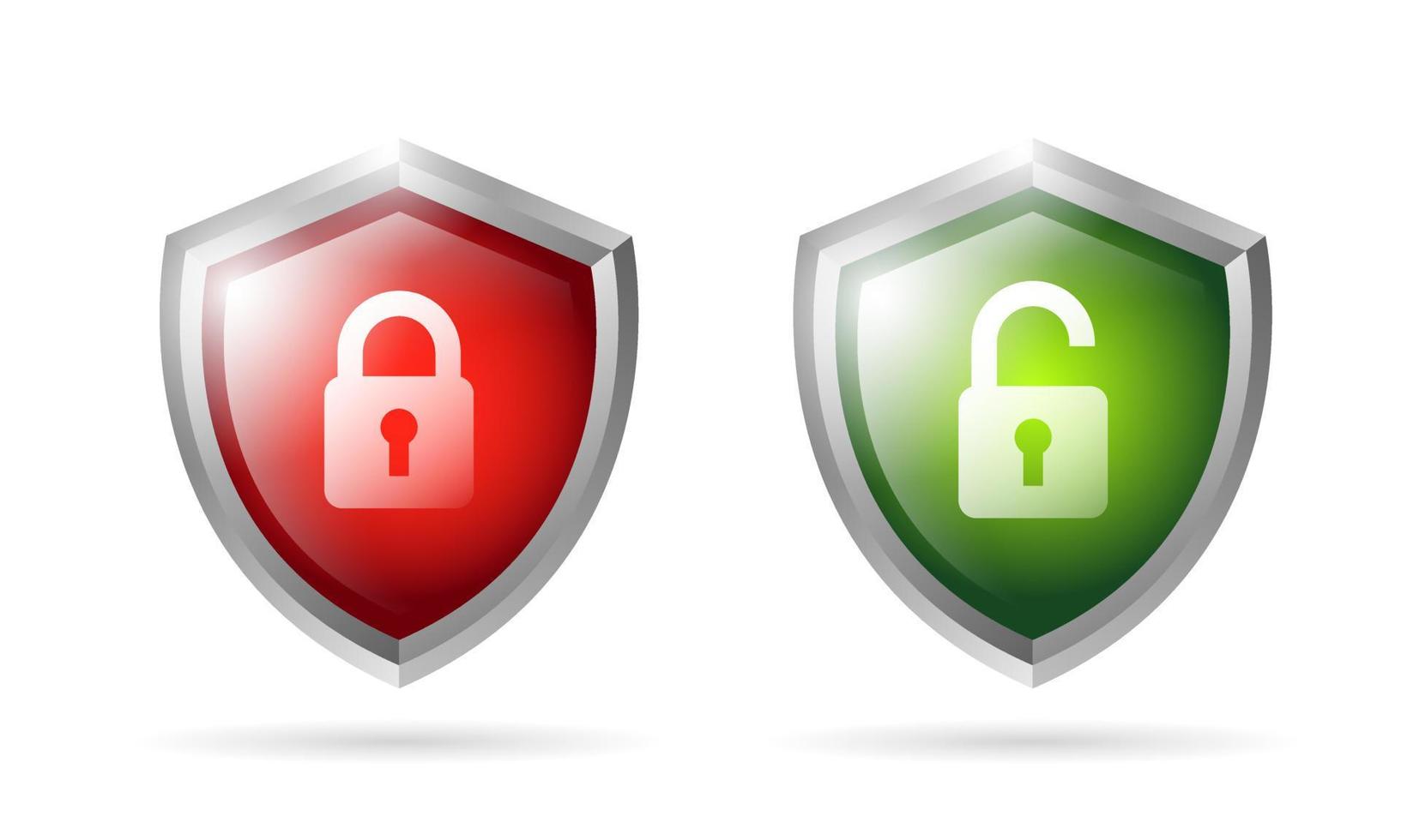 Locked and Unlocked icon vector illustration