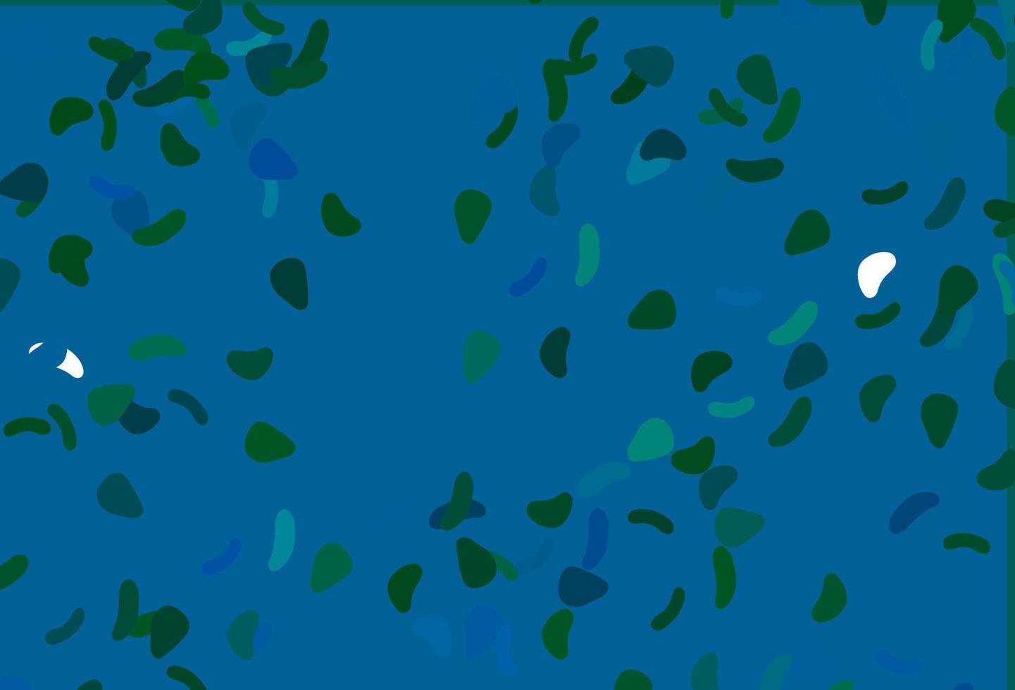 textura de vector azul claro, verde con formas aleatorias.