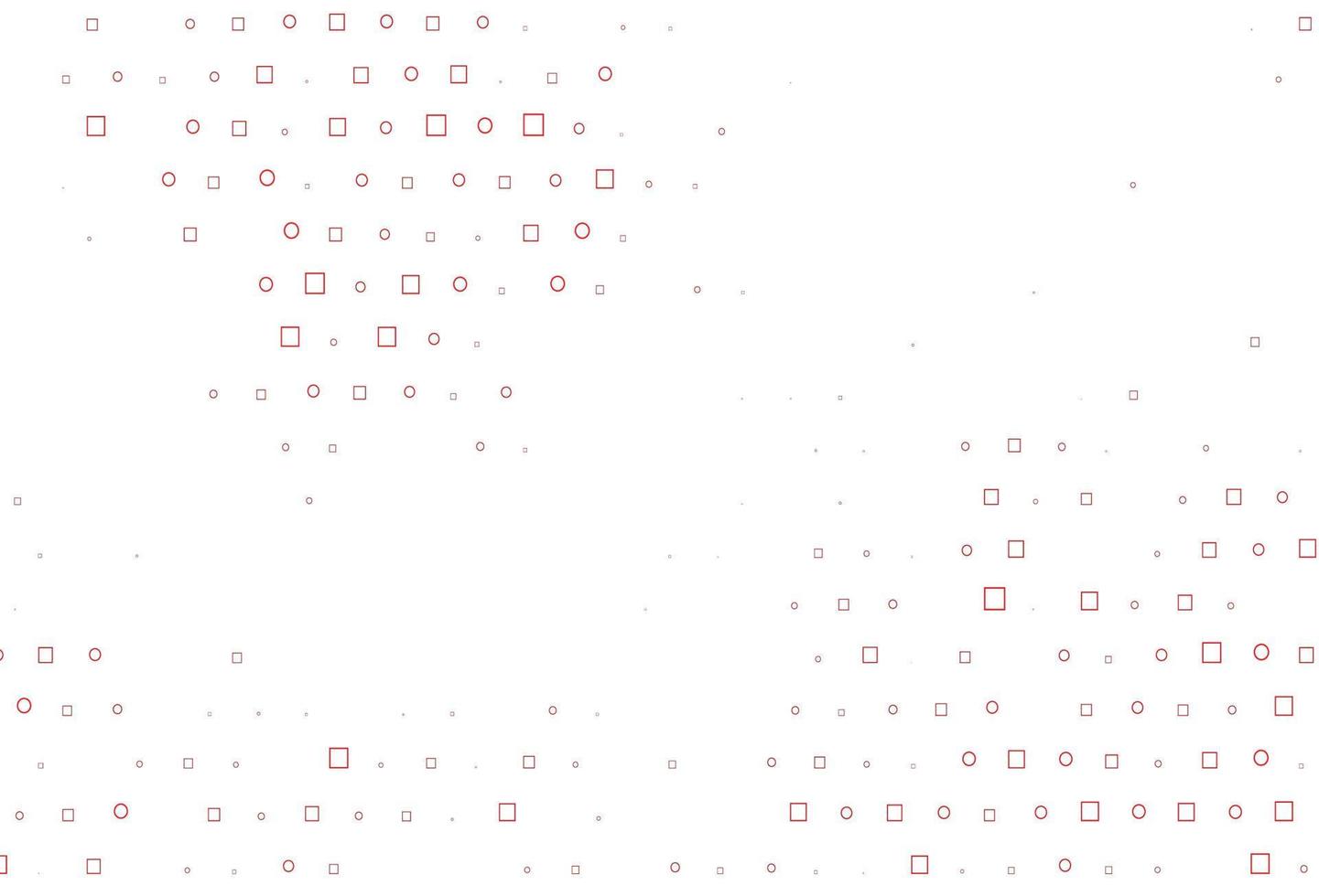 Light Red vector texture with disks, rectangles.