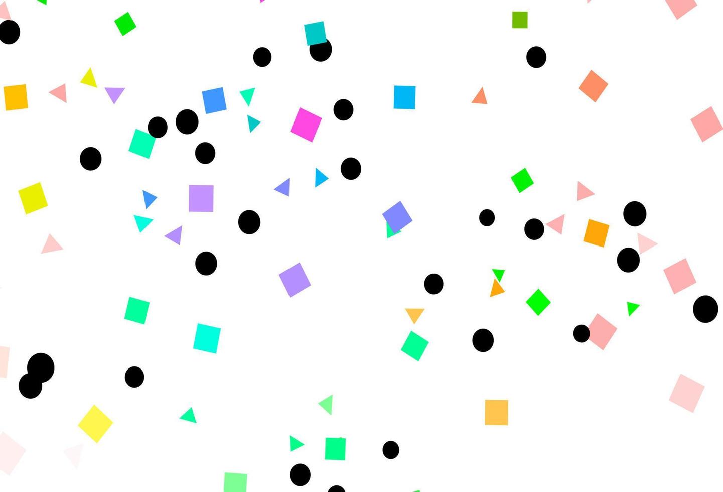 Light Multicolor, Rainbow vector texture in poly style with circles, cubes.