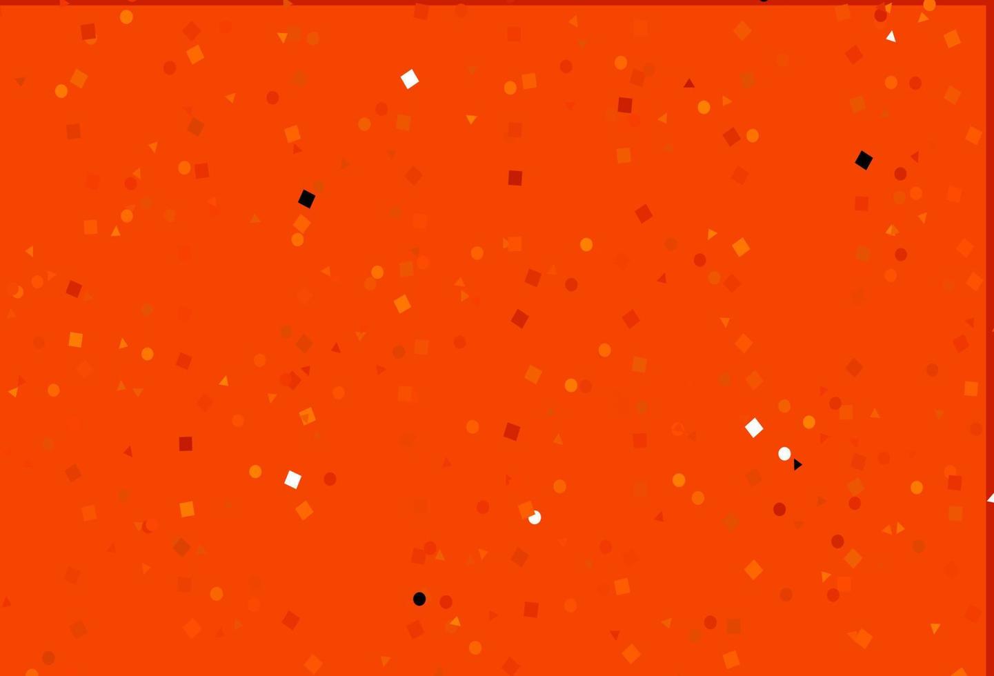 textura de vector naranja claro en estilo poli con círculos, cubos.